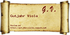 Gutjahr Viola névjegykártya